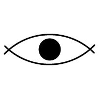 Icône d'un oeil bougeant au survol et servant de lien pour aller à la section du projet en question