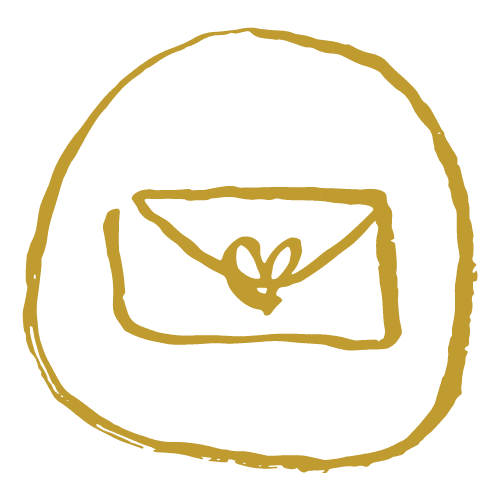 Icône à l'encre de Chine d'une enveloppe